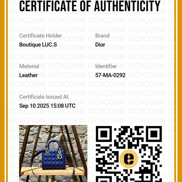 Dior 2022 Blue Lambskin Cannage Medium Lady Dior Handbag - Picture 16 of 16